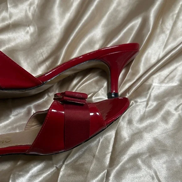 Salvatore Ferragamo Red Patent Leather Mules - Picture 8 of 10